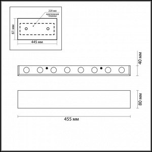 3893/16WL HIGHTECH ODL20 153 золотистый/металл Настенный светильник LED 3000K 16W 220V MAGNUM