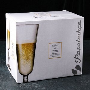 Набор фужеров для шампанского 190 мл "Ретро", 6 шт