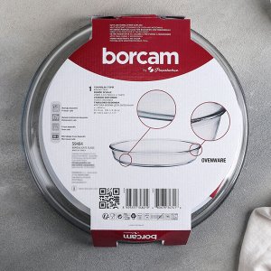 Форма для запекания и выпечки из жаропрочного стекла Borcam, 2,85 л, d=31,5 см