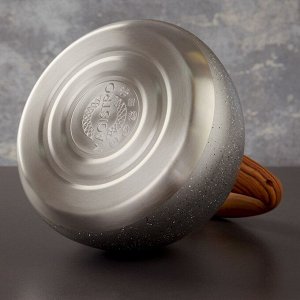 Чайник со свистком Magistro Stone, 2,7 л, ручка soft-touch, индукция, цвет серый