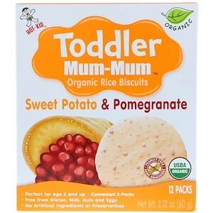Hot Kid, Печенье с органическим рисом Toddler Mum-Mum, 12 упаковок, 60 г