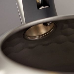 Чайник со свистком Magistro Glow, 3 л, индукция, ручка soft-touch, цвет серебряный