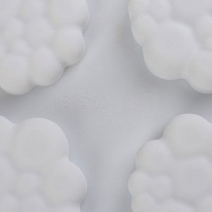 Форма для муссовых десертов и выпечки Доляна «Молекула», 30?17 см, 8 ячеек (6?1,5 см), цвет белый