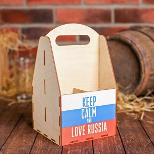 Ящик для пива &quot;Love Russia&quot;, 28 х 16 х 16 см.