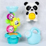 Игрушки для купания «Панда и Цветок», 3 предмета, на присоске