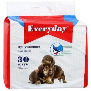 Пеленки EVERYDAY "Чистый хвост" для собак, гелевые, 60 х 45 см, 30 шт
