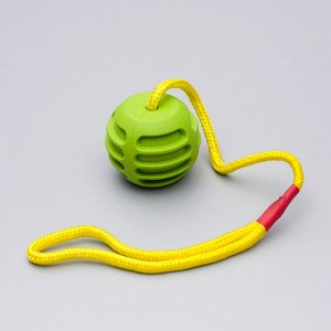 Игрушка "Шар усиленный на веревке", 43 см, шар 6 см, микс цветов