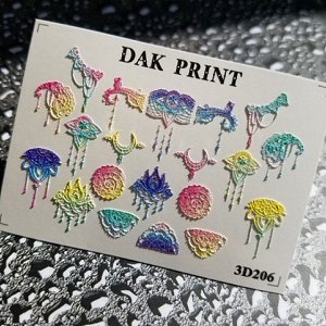 Dak Print - 3D Слайдер-дизайн для ногтей