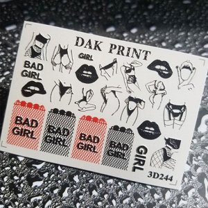 Dak Print - 3D Слайдер-дизайн для ногтей