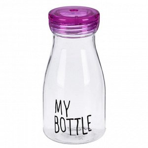 Бутылка для воды 380 мл My bottle, спортивная, прозрачная, микс, 7х14.5см