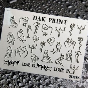 Dak Print - 3D Слайдер-дизайн для ногтей