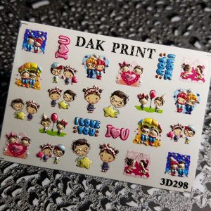 Dak Print - 3D Слайдер-дизайн для ногтей