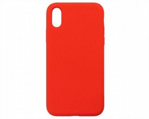 Чехол iPhone X/XS Liquid Silicone FULL (красный)