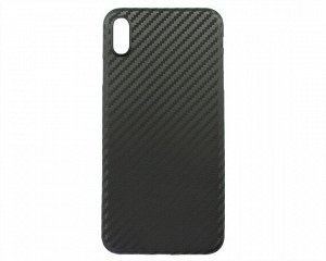Чехол iPhone XS Max Ультратонкий карбон (черный)
