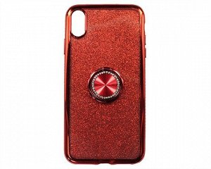 Чехол iPhone XS Max Shine&Ring (красный)