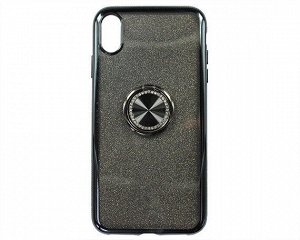 Чехол iPhone XS Max Shine&Ring (черный)