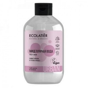 ECOLATIER URBAN, Мицеллярная вода д/снятия макияжа ЧАЙ МАТЧА И БАМБУК, 400мл