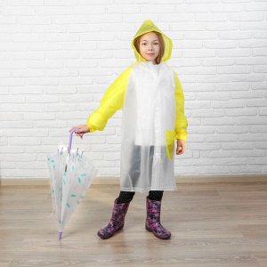 Дождевик детский «Гуляем под дождём», жёлтый размер XL