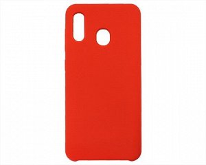 Чехол Samsung A20/A30/M10s Liquid Silicone (красный)