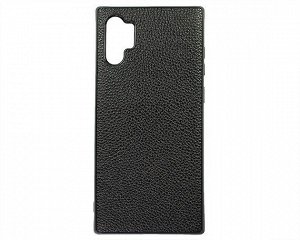 Чехол Samsung N975F Galaxy Note 10+ Экокожа (черный)