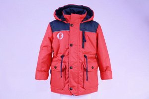 Красный Современная куртка для мальчика из непромокаемых и непродуваемых тканей с дополнительной пропиткой, которая позволяет дополнительно изолироваться от проявлений неблагоприятной погодной среды в