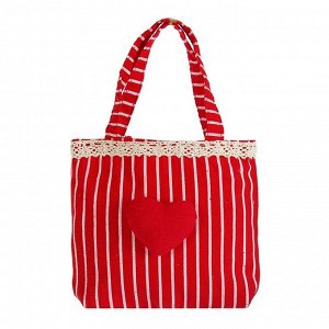 Подарочная сумочка «Сердечко», с оборочкой, цвета МИКС