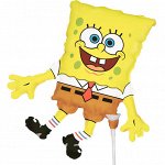 Шар-фигура/ мини фольга, &quot;Губка Боб/Sponge Bob square pants&quot; (AN), 14&quot;/36 см