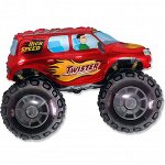 902675 Шар-фигура/ мини фольга, &quot;Джип внедорожник красный&quot; (FM), 14&quot;/36 см