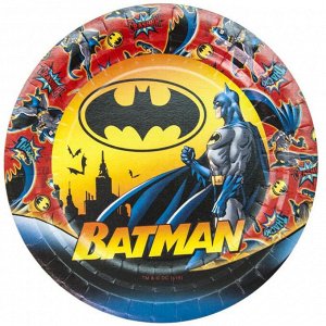 279727, 1502-4551 Тарелка бумажная "Бэтмен", 18 см, 6 шт.