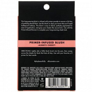 E.L.F., Primer-Infused Blush, румяна с праймером, натуральный розовый, 10 г (0,35 унции)