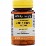 Mason Natural, Яблочный уксус особой крепости, 100 таблеток