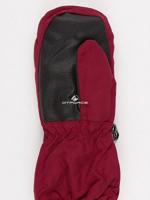 Детские зимние рукавицы бордового цвета 987Bo