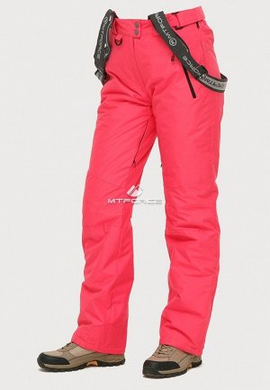 Женский зимний костюм горнолыжный розового цвета 01856R