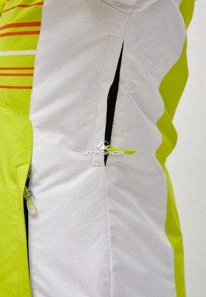 Женская зимняя горнолыжная куртка салатового цвета 1856Sl
