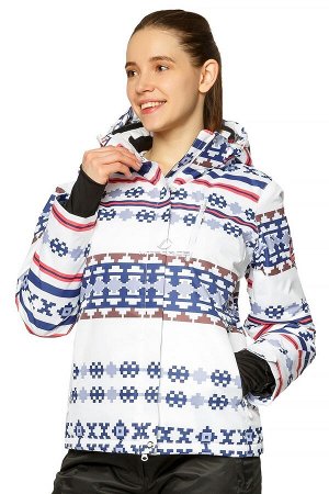 Женская зимняя горнолыжная куртка белого цвета 1795Bl