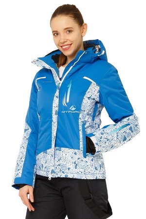 Женский зимний костюм горнолыжный синего цвета 017122S