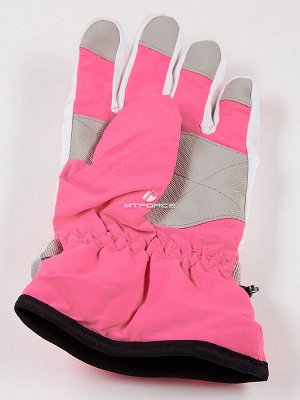 Подростковые для девочки зимние горнолыжные перчатки серого цвета 910Sr
