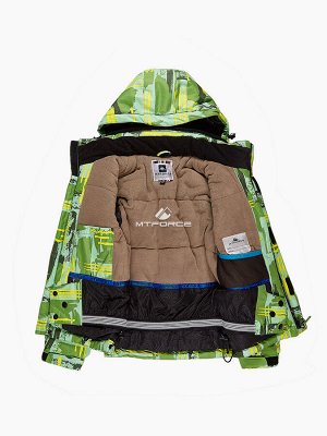 Подростковая для девочки зимняя горнолыжная куртка салатового цвета 1774Sl