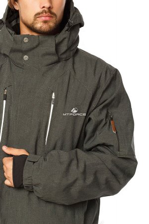 Мужская зимняя горнолыжная куртка цвета хаки 1768Kh
