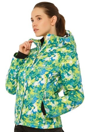 Женская зимняя горнолыжная куртка зеленого цвета 1787Z