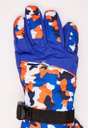 Подростковые для мальчика зимние горнолыжные перчатки синего цвета 327S