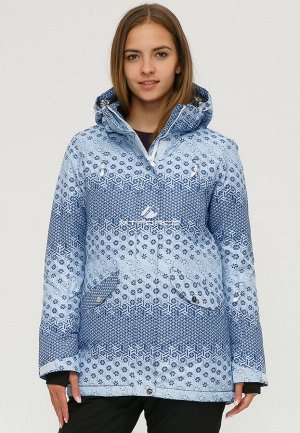 Женская зимняя горнолыжная куртка синего цвета 1810S