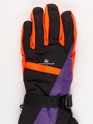 Подростковые для мальчика зимние горнолыжные перчатки фиолетового цвета 904F