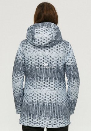 Женская зимняя горнолыжная куртка серого цвета 1810Sr