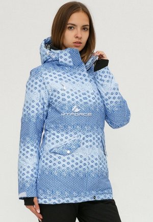 Женская зимняя горнолыжная куртка голубого цвета 1810Gl