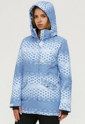 Женская зимняя горнолыжная куртка голубого цвета 1810Gl