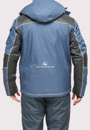 Мужская зимняя горнолыжная куртка голубого цвета 1912Gl