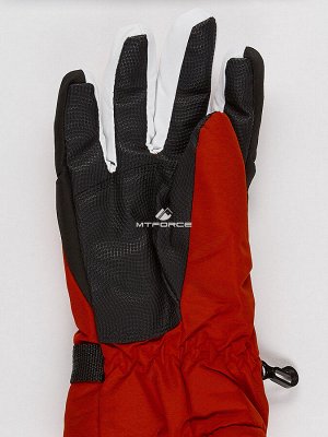 Подростковые для мальчика зимние горнолыжные перчатки красного цвета 901Kr