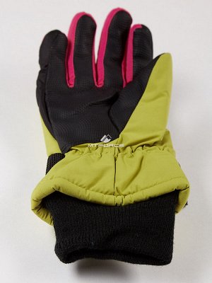 Подростковые для мальчика зимние горнолыжные перчатки желтого цвета 901J