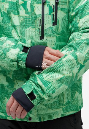 Мужская зимняя горнолыжная куртка зеленого цвета 18122-1Z